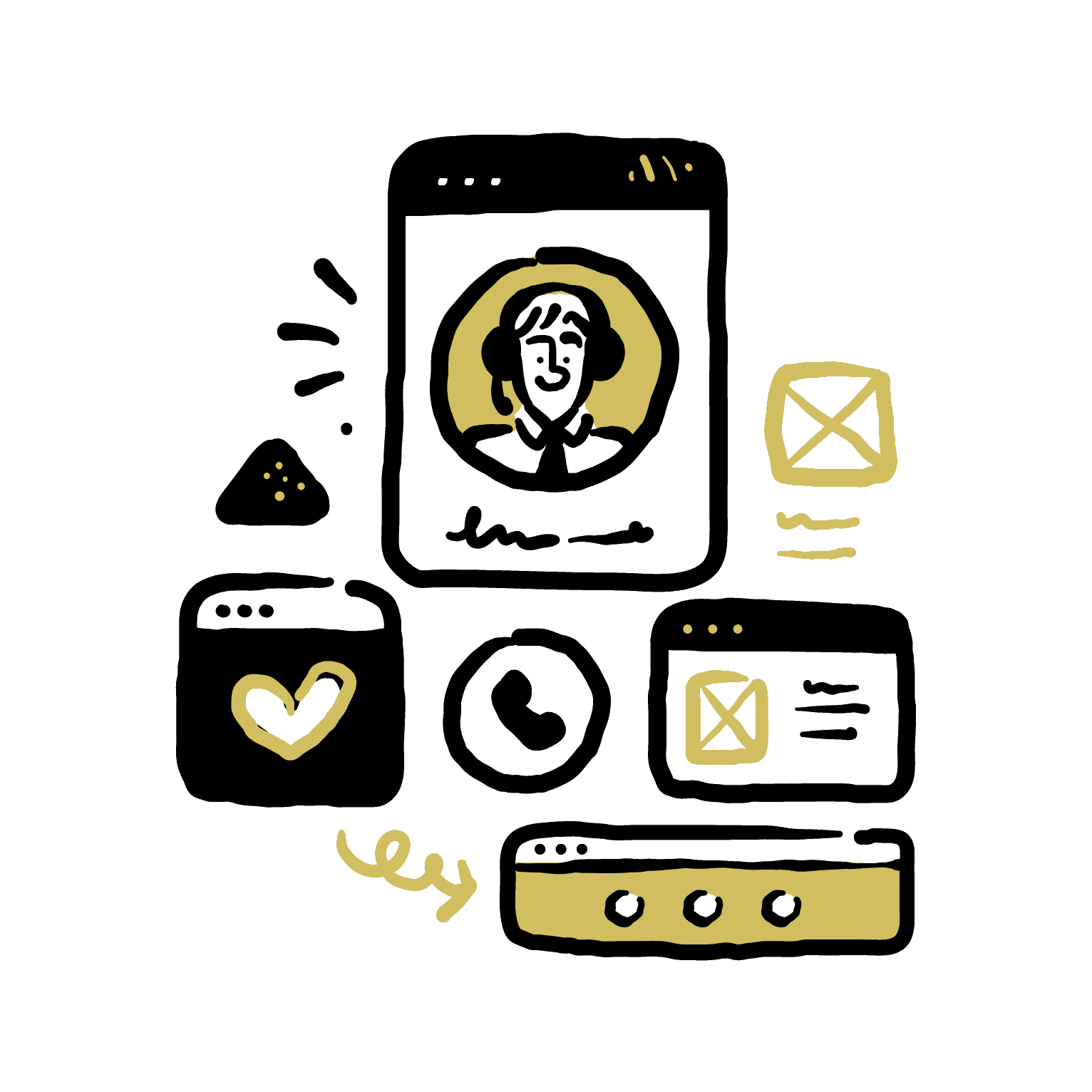 Contacts illustration